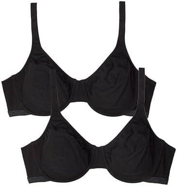 Fruit of the Loom Women's Unlined Underwire Bra - Cotton & Spandex Blend for Natural Shape and Flexibility 36b