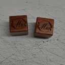 Mr & Mrs Ring Box Handmade Wood Ring Holder for Wedding Ceremony, Rustic Storage Box (Flower 2 PCs)