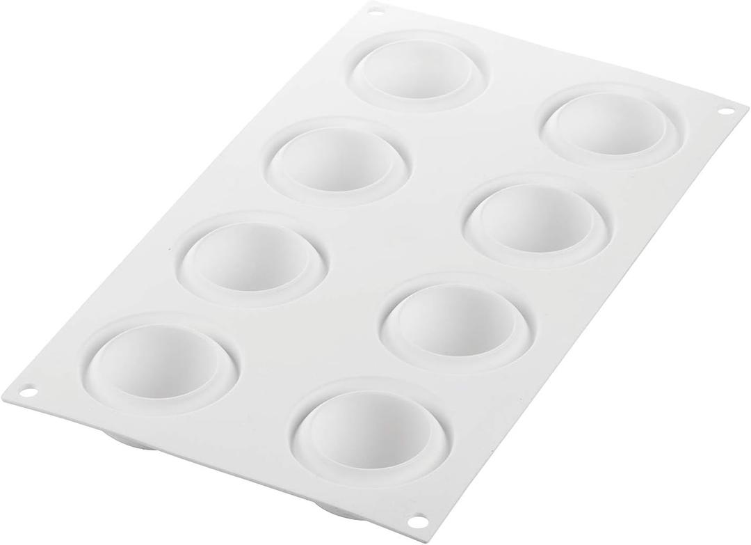 Silikomart "Ode 50" Silicone Mold with 8 Cavities, Each 2.16 Inch Diameter x 0.98 Inch High