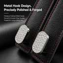 2 x 2Pcs Headrest Hooks for Car Seat Back Storage Black Car Hooks | Double Metal Hooks, Universal Purse Hook, Hidden Car Seat Hooks, No Tool Installation, for Purses, Handbags, Bags