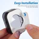 DOITOOL Child Proof Door Knob Covers Safety Lock Protective Cover for Kids Baby Door Lock Safety Cover 2.36 X 1.57 X 0.98 Inch Abs Material Childproof Protective Door