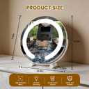 Vanity Mirror with Lights, 12" LED Makeup Mirror, HD Professional Mirror, Smart Touch with 3-Color Lighting, Dimmable, 360 Rotation, Lighted Up for Makeup Desk, Bedroom (White)