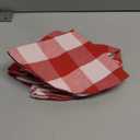 Red & White Round Placemat Buffalo Check Plaid Gingham 15 Inch eco-Friendly Fabric Handcrafted Machine Washable Indoor & Outdoor Tablemat Set of 4