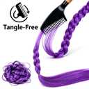 Purple Braid Wig for Kids Girls Light Purple Wig Long Braids Wigs Hair Cosplay Costume Party Wigs 12 Years Old or Up (Purple)