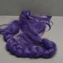 morvally 33.5 Inches Purple Long Braided Ponytail Wig - Anime Cosplay Wigs for Halloween Costume Party (Purple)