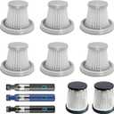 6 pack Washable Hepa with 2 pack Stainless Steel Pre-filter,Hepa Filter Replacement Compatible with Fanttik V8 Series (Fanttik Slim V8 Mate Vacuum & Fanttik V8 Apex Vacuum)