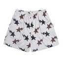 BOOMLEMON Mens Mesh Graphic Print Shorts Casual Workout Cool Shorts Gym Basketball Running Short Pants(Star White Coffee XL)