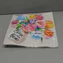 Flower Dishwasher Magnet Cover Tulip Vase Fridge Magnets Butterfly Tulip Refrigerator Sticker Spring Flower Dishwasher Sticker Decorations for Spring Fridge Dishwasher Kitchen Refrigerator Cover