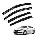 Civic Rain Guard - Window Visors for Honda Civic Sedan 2016-2021, Tape-On Side Window Rain Guards for Civic, 4PCS, Black, Car Accessories