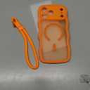 3 in 1 Magnetic for iPhone 17 Pro Max Case, Cute Wavy [Full Camera Protection][Fit for MagSafe] 1X Screen Protector+1X Wrist Strap, AntiSlip Trendy Women Girly Case for iPhone 17 Pro Max 6.9", Orange