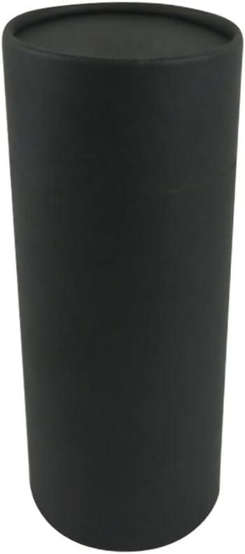 WENPACK Paperboard Tube With Lid Round Cardboard Box Container (3.22" D*6.62" H, black)