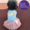 cyeollo Dog Easter Dress Cute Eggs Holiday Easter Day Pet Outfits Puppy Clothes Tulle Dog Dresses for Small Dogs