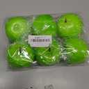 6-Pack Artificial Green Apple Round Apples Fruit Six Pieces