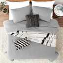 ROARINGWILD Light Grey Queen Size Quilt Bedding Sets with Pillow Shams, Lightweight Bedspread Coverlet, Quilted Blanket Thin Comforter Bed Cover, All Season Summer Spring, 3 Pieces, 90x90 inches