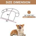Calming Dogs/Cats Bed Mats, Dog Pad Washable Removable Couch Cover, Plush Long Fur Mat for Pets, Waterproof Lining, Perfect for Small, Medium and Large Dogs and Cats (Desert Brown, 34"x30")