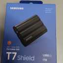 SAMSUNG T7 Shield 1TB, up to 1050MB/s, USB 3.2 Gen2, Rugged, IP65 Rated, for Photographers, Content Creators and Gaming, Portable External Solid State Drive (MU-PE1T0S/AM, 2022), Black