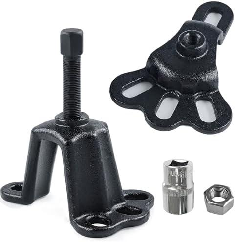 Universal Front Wheel Bearing Puller(Max 4-5/8") & Rear Axle Puller(Max 5-2/3") Set, 2 Pack Flange Type Wheel Hub Axle Remover Tools Kit with Forcing Bolt and Socket (Thread 5/8" *18)