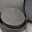 punemi China Storage Containers, Dish Storage w/Hard Shell Top Side Bottom Support & Felt Dividers for Charger Plates Dinnerware, Perfect for Moving Supplies, 4 set Stackable Fine China Storage, Gray