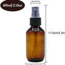 SYNTECSO 24 Pack 2oz Amber Plastic Spray Bottles, Fine Mist Spray Bottles for Essential Oils, Water Spray Bottle for Hair Plant & Cleaning Solution