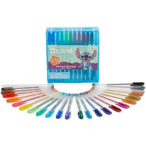 Disney Lilo and Stitch Gel Pen Set for Kids, 24 Pack with Glitter Gel Pens, Cute Pens for Girls and Boy