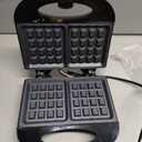 Elite Gourmet Maxi-Matic Electric Nonstick Belgian Waffle Iron Snack Maker Machine, Breakfast, Sandwiches, Compact & Portable, 2 Slice, Black