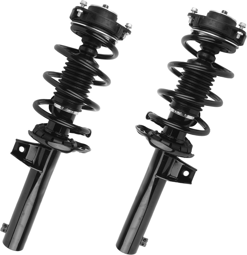 KUSATEC Front Pair Complete Struts Shock Absorber fit for Volkswagen Beetle 2012-2019/Eos 2007-2011/Golf 2010-2014/Jetta 2005-2018, 172311 Left/Right Struts with Coil Spring Assemblies
