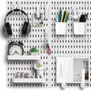 Revamp Your Space With A Versatile Pegboard Kit - Effortlessly Organize Home, Office, And Gaming Setup With Customizable Hanging Solutions (White)