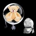 Large Clear Filled Bobo Balloon 10 PCS 26 Inches Pre-Stretched Fillable Large Bubble Balloons for Filled Teddy Bears, Holiday Decorations Birthday Party Decorations