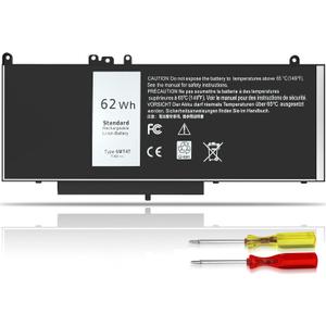 6MT4T Battery E5470 battery E5570 battery Compatible with Dell Latitude 14 5470 E5470 15 5570 E5570 Precision 15 3510 M3510 Series Notebook Replacement for 7V69Y TXF9M 79VRK HK6DV 07V69Y [7.6V/62Wh]