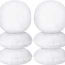 Tatuo 6 Pcs Round Pillow Insert Bulk White Decorative Throw Pillows Insert for Sofa, Cushion and Bed (16 Inch)