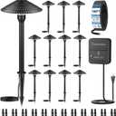 ZZXX All-in-One Low Voltage Landscape Lighting Kit 12-Pathway Lights with 96W Transformer, 5W LED Landscape Lighting Low Voltage 12-24V,IP66 Waterproof Outdoor Lights 2700K for Yard Patio Walkway