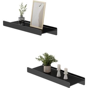 Danpoo Black Floating Shelves for Wall Metal Shelf Wall Mounted Shelves for Bathroom Wall Shelves,12 inch