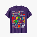 Retro Play Is Learning Kindergarten Teacher Team Women T-Shirt Purple Size XL