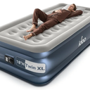 iDOO Twin XL Air Mattress Built in Pump, Upgraded Inflatable Blow up Mattress, 2-Min Twin Size Air Mattress for Home Guest, 80'' Extra Long Air Bed with Carry Bag, Colchon Inflable