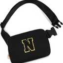 Fanny Pack Crossbody Bag Belt Bag，Graduation Gifts for Teen Girls Kids - Birthday Gifts for Girls,Friendship Gifts for Women,Friend Birthday Gifts, Cute Trendy Stuff (Black-N)