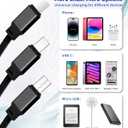 GLOGO 3 in 1 Retractable Charging Cable [3A,3FT] Multi USB Cable Fast Charger Cord for Phone, Samsung, iPad, Tablets, Switch and More - Black