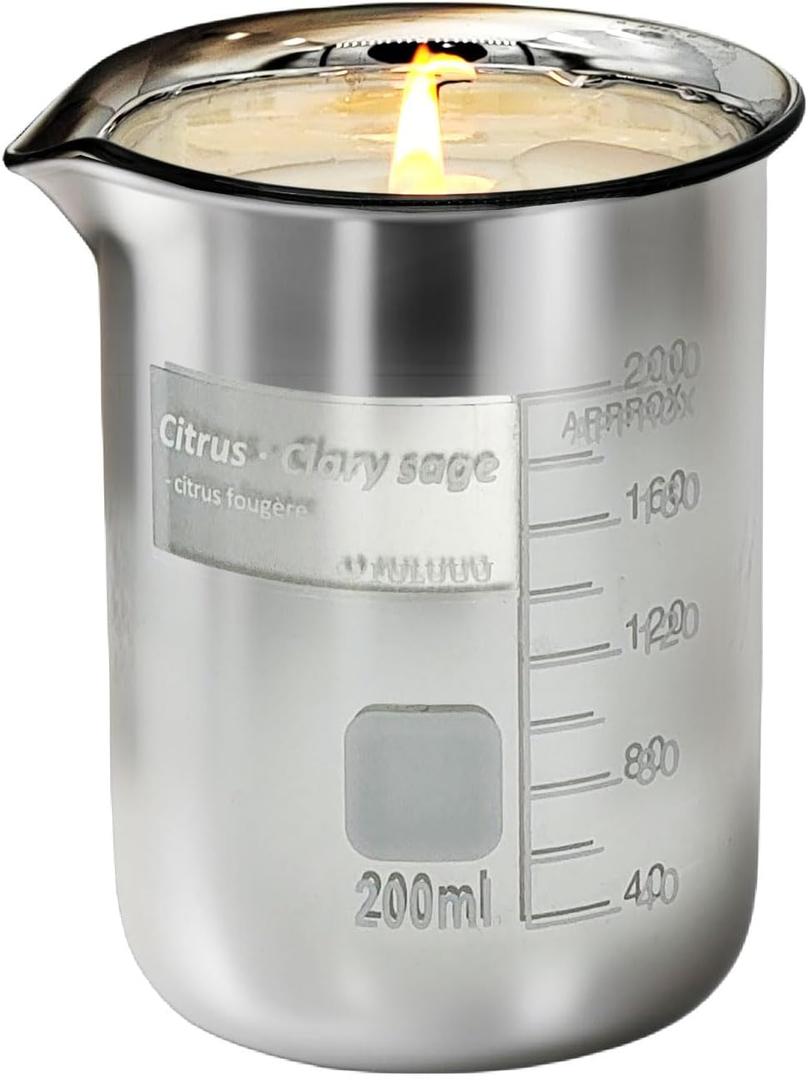 Sage Scented Candles for Home - Natural Soy Candles | Best Friend Birthday Gifts | Christmas Gifts for Women Men | 7oz 40 Hours Burn Time, Citrus · Clary sage