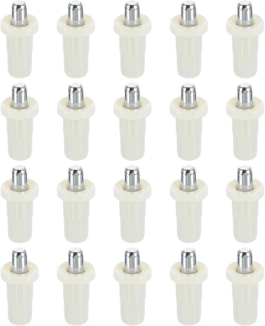 uxcell 100pcs Shutter Repair Pins, Spring Loaded Plantation Shutter Replacement Repair Pins Metal Plantation Shutter Pins Louvers Staples for Windows, White(1 x 0.41 x 0.28 Inch)