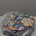 Outdoor Bistro Chair Cushions for Patio Furniture,Patio Bistro Round Foam Seat Cushion with Ties,15" D x 2.5" H,Peacock Blue
