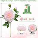 Yastouay 3 Bouquets Peonies Artificial Flowers with 22'' Long Stems, Latex Real Touch Faux Peony Flowers, Fake Peonies Bouquet for Table Centerpieces, Vases Home Wedding Party Decor (Mixed Pink)