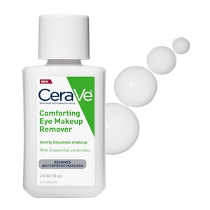 CeraVe Eye Makeup Remover with Hyaluronic Acid and Ceramides, Waterproof, NonComedogenic, Fragrance Free, NonGreasy & Ophthalmologist Tested, 4 Ounces