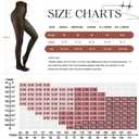 Fleece Lined Tights Sheer Women - Fake Translucent Warm Pantyhose Leggings Sheer Thick Tights for Winter (XXL)