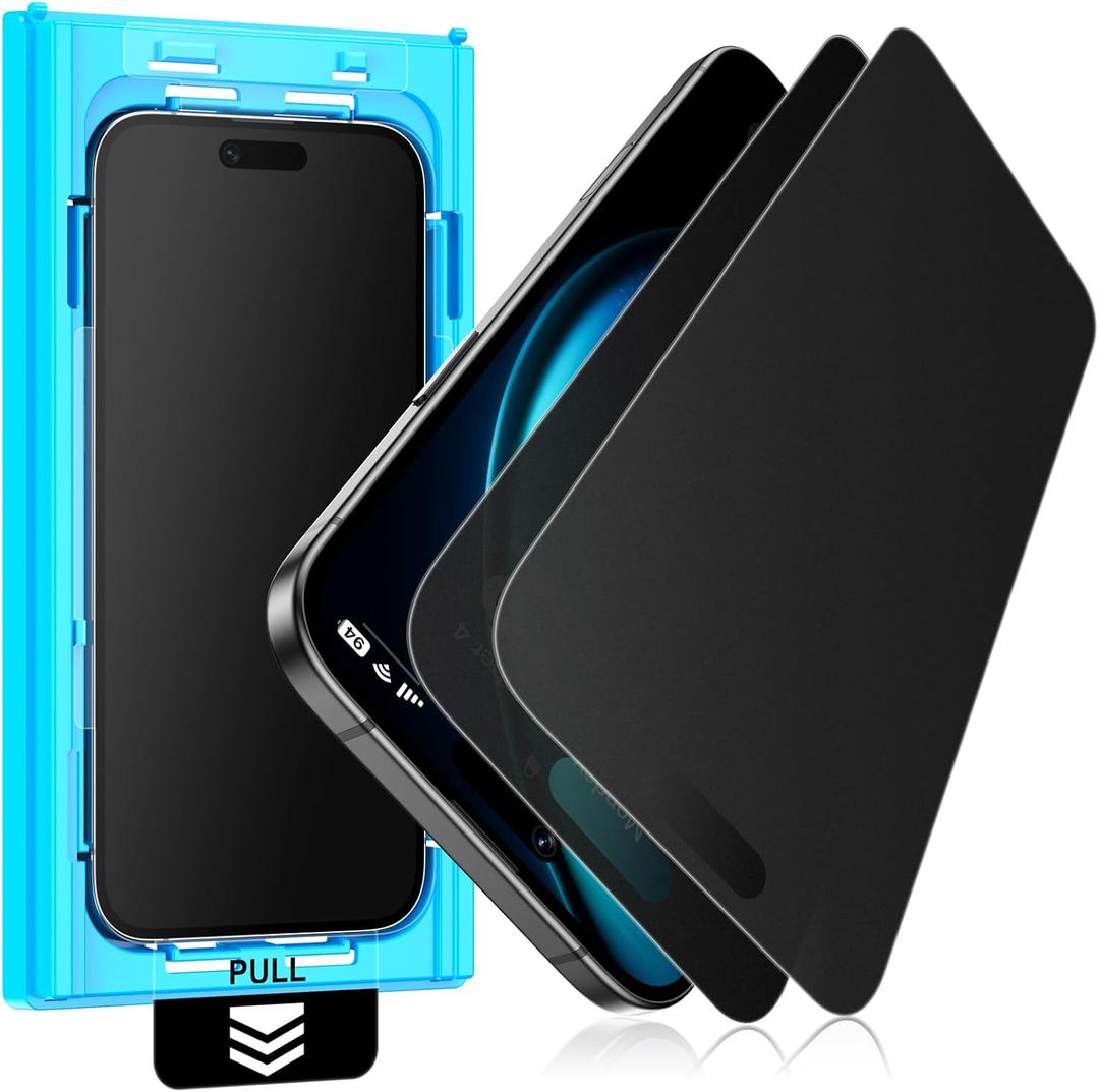 Mothca 2 Pack Matte Privacy Screen Protector for iPhone Air 6.5-inch [Auto Fit Box Dust-Free] Anti Spy Anti-Glare Anti-Fingerprint Full Coverage Tempered Glass, Smooth as Silk, Case Friendly