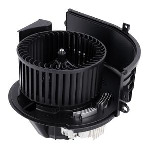 Front HVAC Heater Blower Motor Assembly with Resistor Compatible with BMW X5 2007–2014 X6 2008–2014 Left Hand Drive, Replaces 64116971108 64119229658
