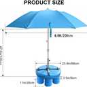Floating Pool Umbrella, 6.5ft In-Pool Sunshade with UV-Resistant Coating, Portable Outdoor Shade Canopy for Pool, Lake & Beach, Travel-Friendly