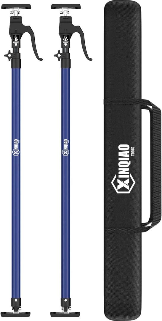 XINQIAO Cabinet Jacks for Installing Cabinets, Heavy Duty Third Hand Tools Adjustable Support Pole from 49.2 in to 114.2 in, 2 PCS (Blue)