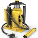 YELLOW JACKET Pneumatic Air Bottle Jack 20 Ton with Manual Hand Pump and Air Pump for Heavy Duty Auto Trucks