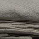 Bedsure GentleSoft 100% Cotton Blanket Queen Size for Bed - Breathable and Lightweight, Soft Cozy Textured Herringbone Woven Summer Blanket for Home Decor & Mothers Day, Linen Beige, 90x90 inches