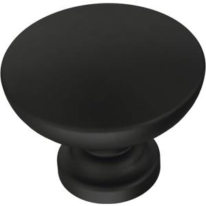 Franklin Brass Round (10-Pack) Cabinet Knobs | Matte Black Handles for Dresser Furniture Drawers/Kitchen/Door/Bathroom | 1-3/16" P29523Z-FB-B
