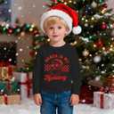 BOUTIKOME Toddler Boys Christmas Shirts Baby Santa is My Homeboy Tees Long Sleeve T-Shirt Holidays Tops Clothes Xmas Outfits (Black)